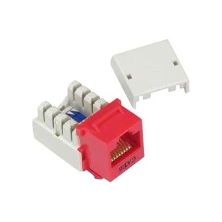 Unc Group Cat.6 Rj-45 Keystone Jack Is 8-Position 8-Conductor (8P8C) And KEYC6-RED
